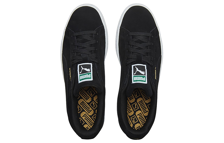 Puma Suede Low Casual Board Shoes Black/Gold 圖 4