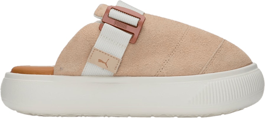 Women Puma Suede Mayu Mule Light Sand Pristine 386730 02