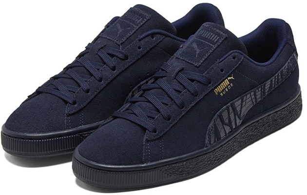 Puma Suede Mono Deboss 'Dark Blue Black' 384688-02 Lookbook Puma Suede Mono Deboss 'Dark Blue Black' 384688-02