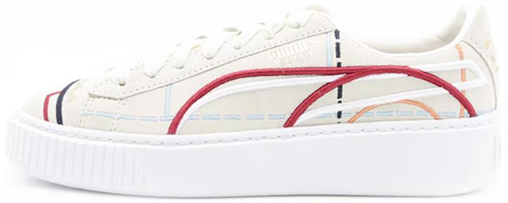 Puma suede 2025 platform white