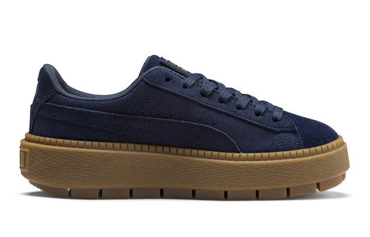 Lookbook Puma Suede Platform Trace Velor 'Navy' 366696-03