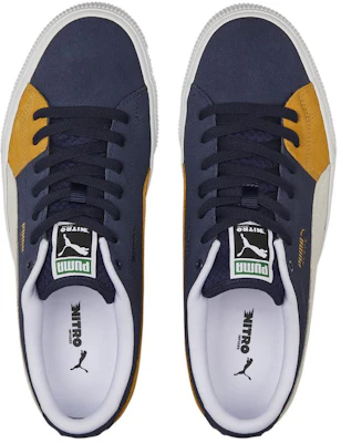 Puma Suede 滑板鞋 '蓝白黄' 386082-06 Shop Puma Suede 滑板鞋 '蓝白黄' 386082-06
