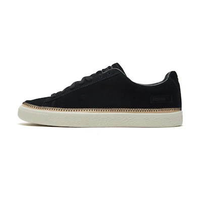 Puma SUEDE TRIM PRM Retro Low Tops Casual Skateboarding Shoes Unisex Black