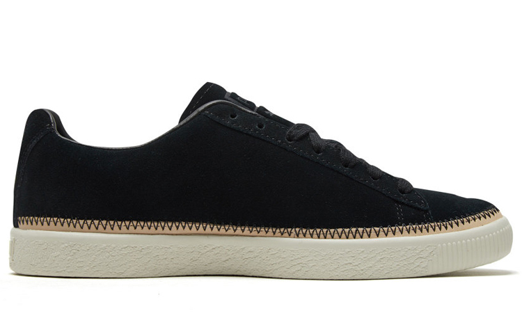 Puma SUEDE TRIM PRM Retro Low Tops Casual Skateboarding Shoes Unisex Black 圖 2