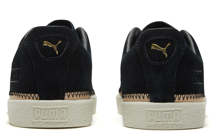 Puma SUEDE TRIM PRM Retro Low Tops Casual Skateboarding Shoes Unisex Black 圖 3