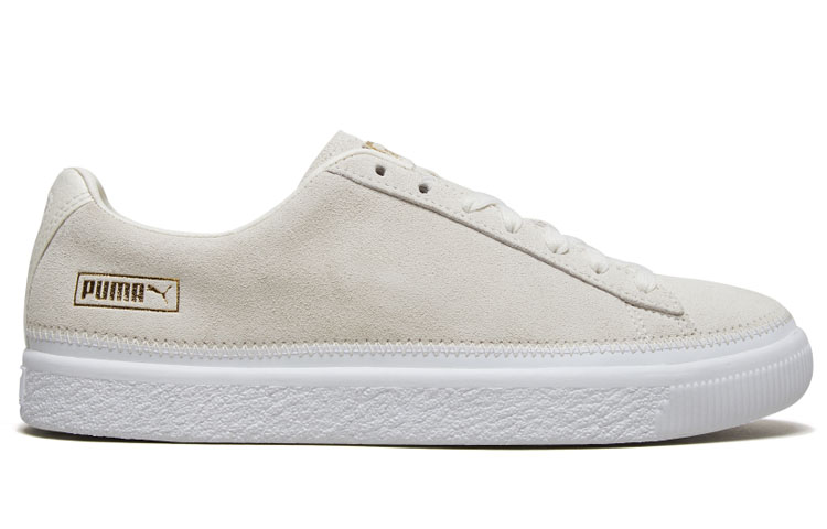 Puma SUEDE TRIM Retro Low Tops Casual Skateboarding Shoes Unisex Creamy White 圖 2