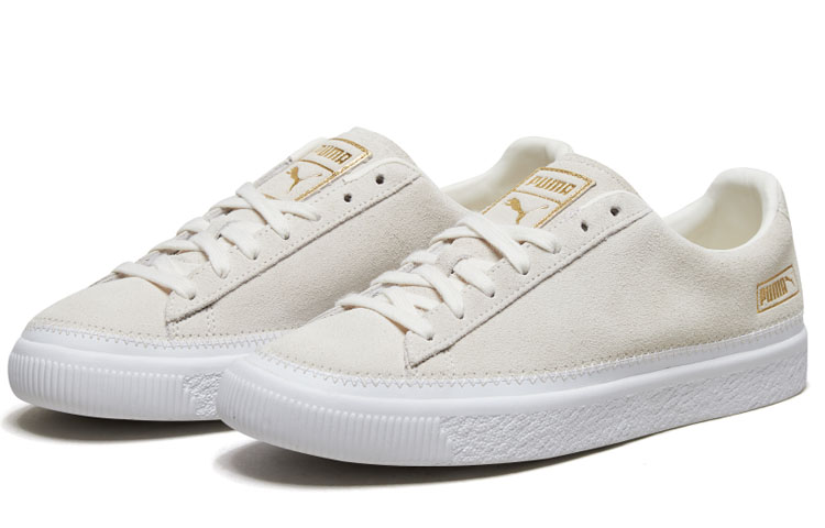 Puma SUEDE TRIM Retro Low Tops Casual Skateboarding Shoes Unisex Creamy White 圖 3