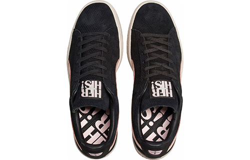 Lookbook 푸마 스웨이드 발렌타인 블랙 핑크 (남성용) 362319-01