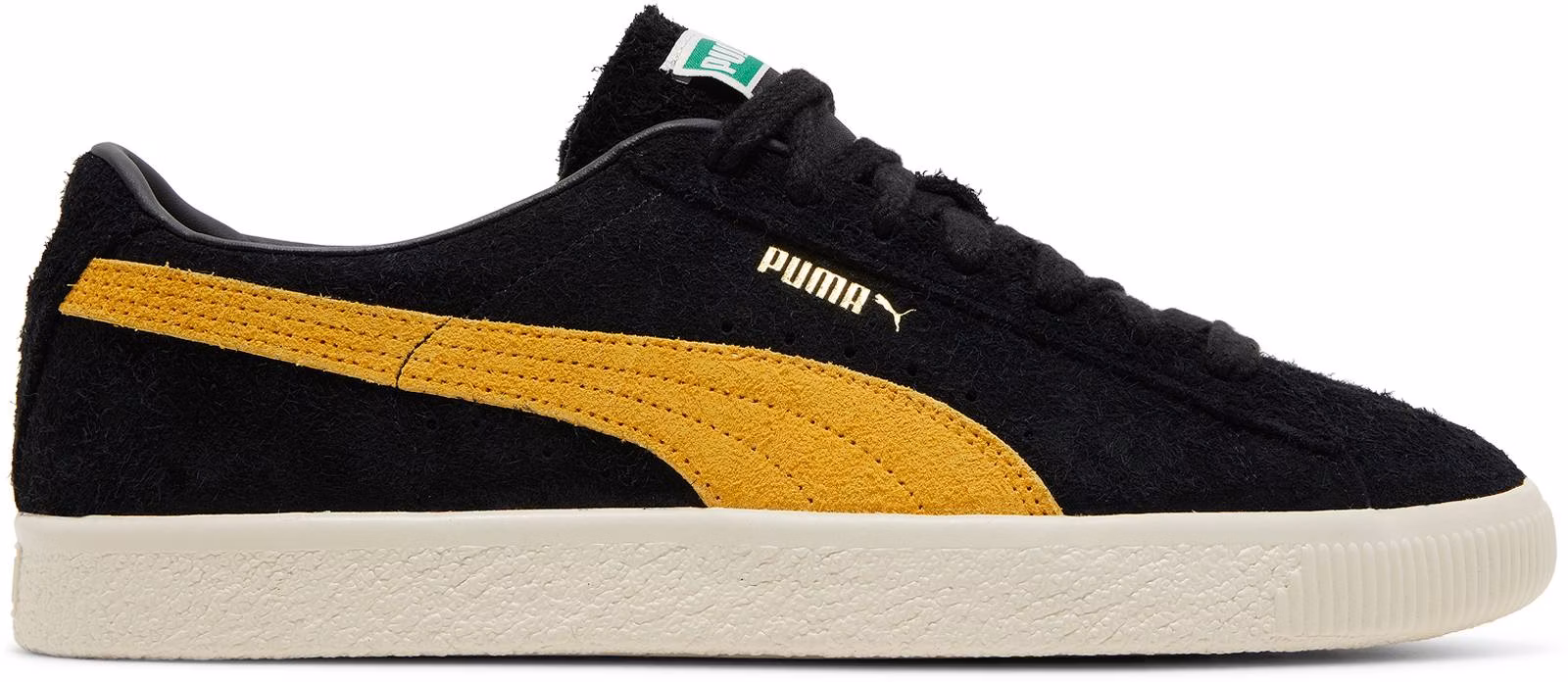 Puma suede 2025 black and yellow