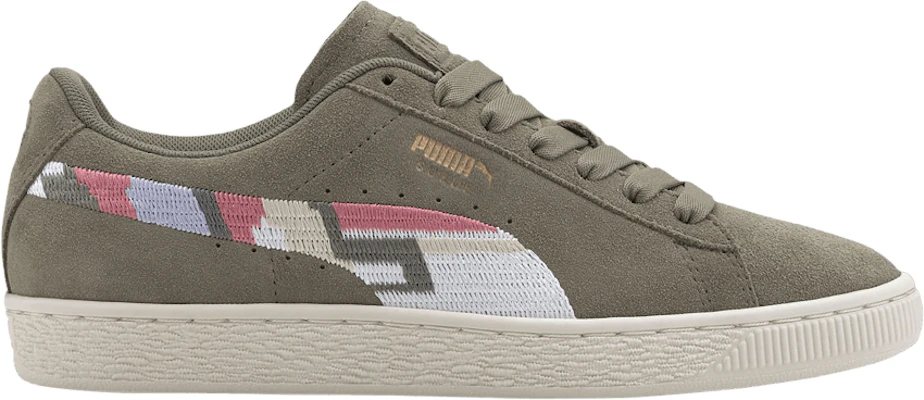 Puma suede top green women