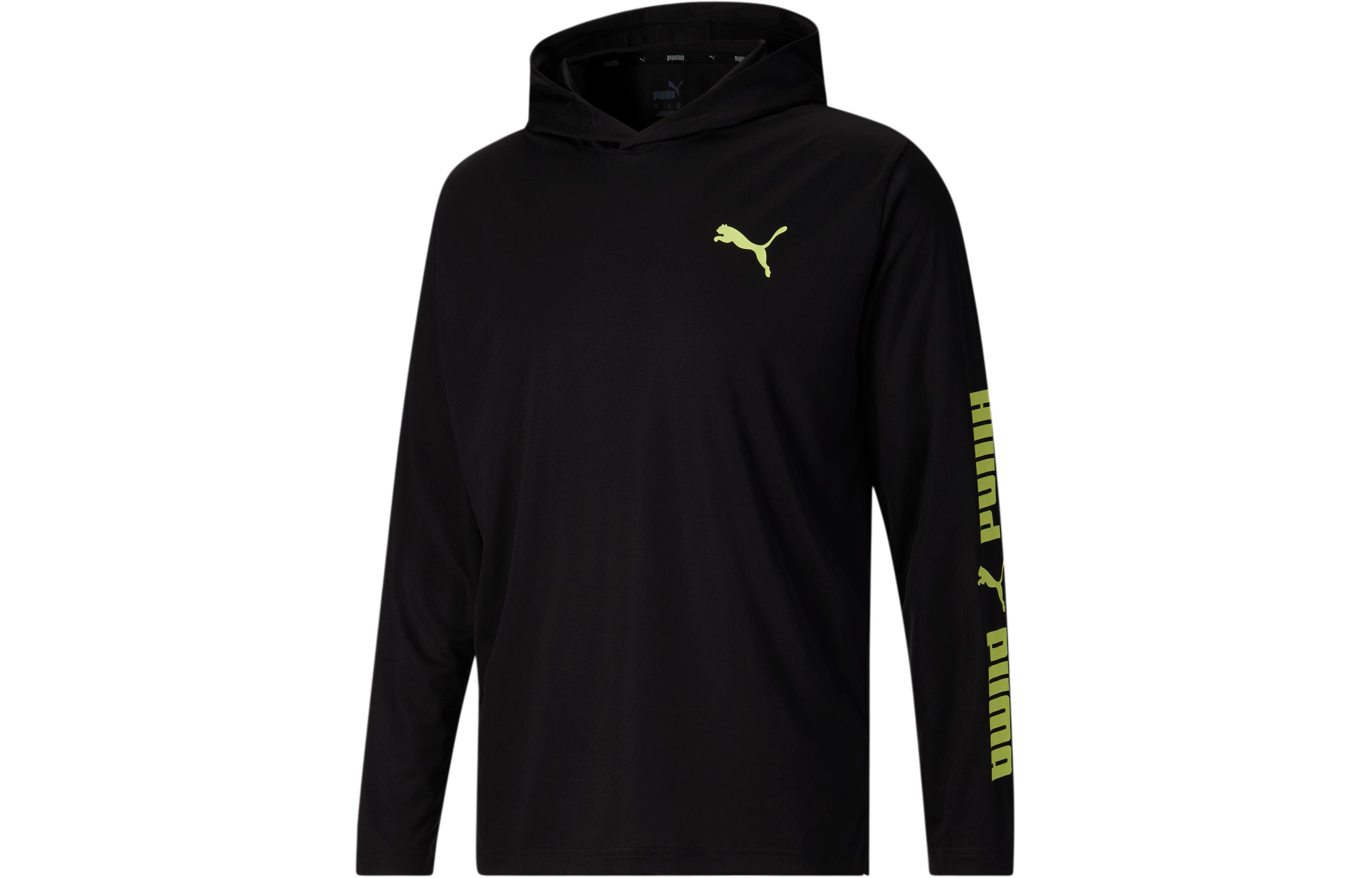 Puma Sunny Daze Hoodie Black Colorblock Letter Print Casual Wear 671615-06