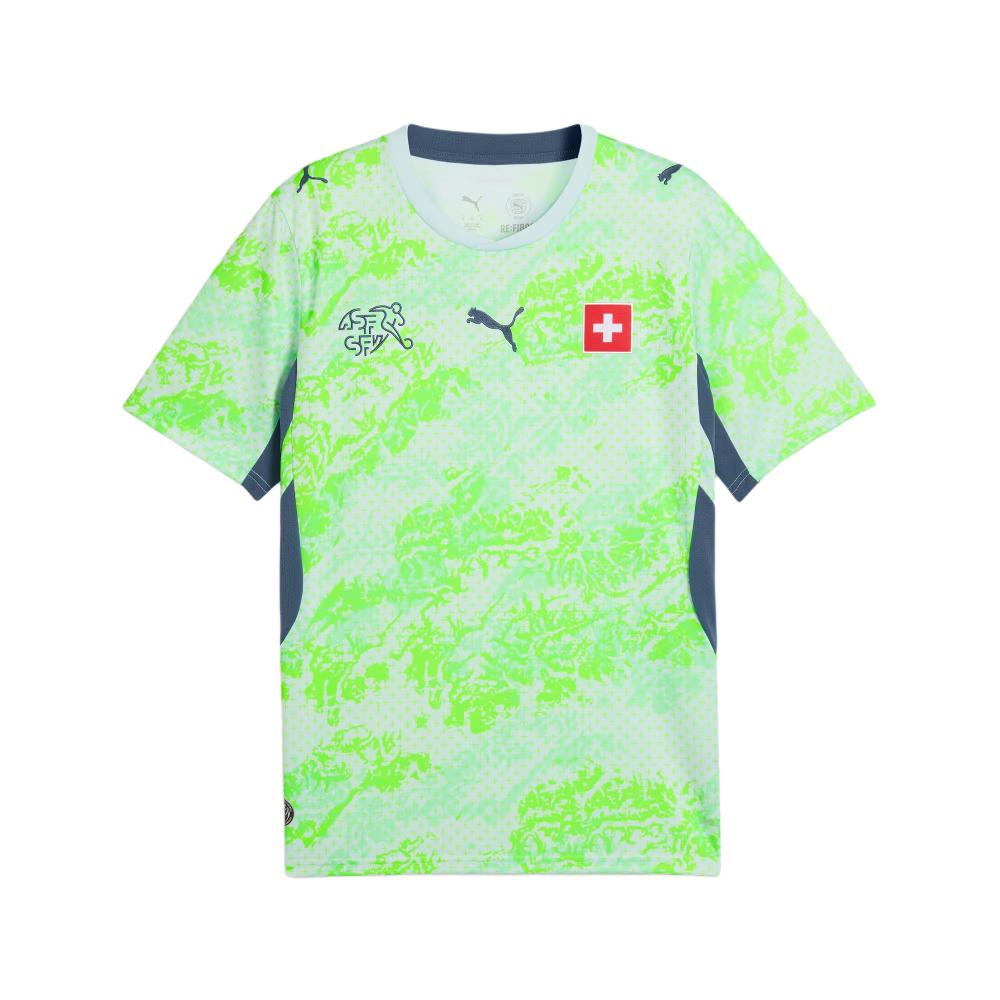 Puma Switzerland Away Fan Jersey Moisture-Wicking Short Sleeve Soccer Shirt 783225-02