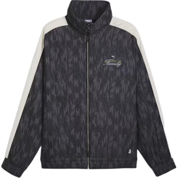 Puma T7 All-Over Print Letter Graphic Full-Zip Jacket Black 625947-97