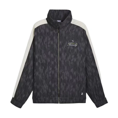 Puma T7 All-Over Print Letter Graphic Full-Zip Jacket Black 625947-97