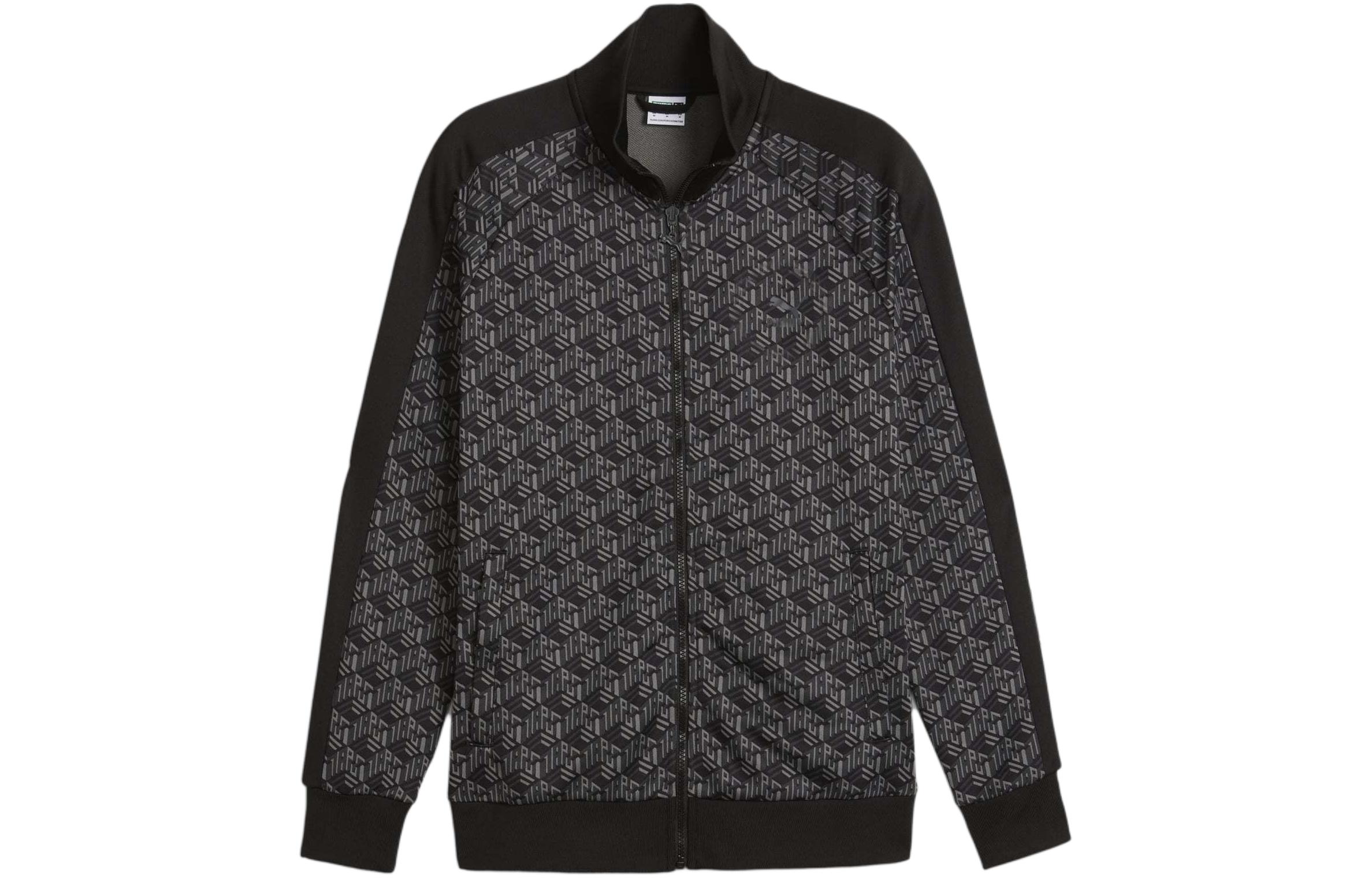 Puma T7 AOP All-Over Print Track Jacket Black Full-Zip Casual Outerwear 626181-01