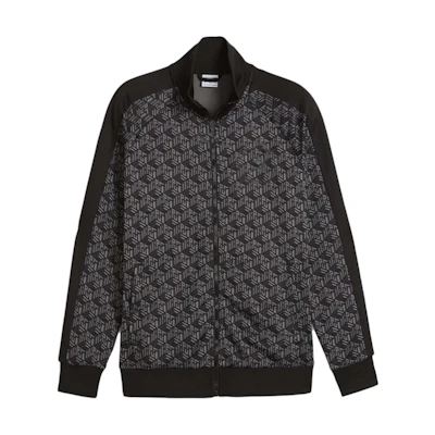 Puma T7 AOP All-Over Print Track Jacket Black Full-Zip Casual Outerwear 626181-01