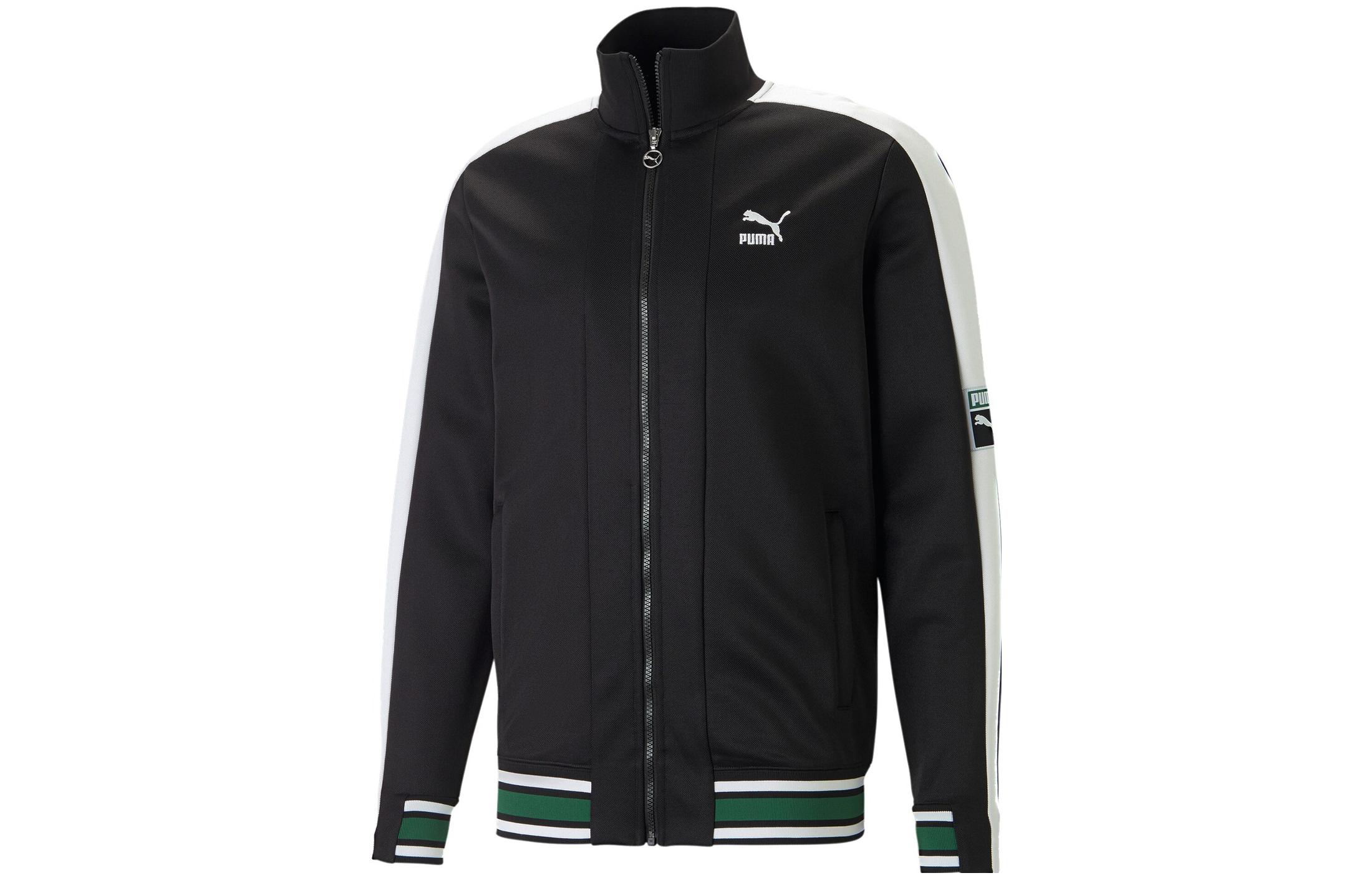 Puma T7 Archive Remaster Track Jacket Black Retro Zip-Up Logo Jacket 620576-01