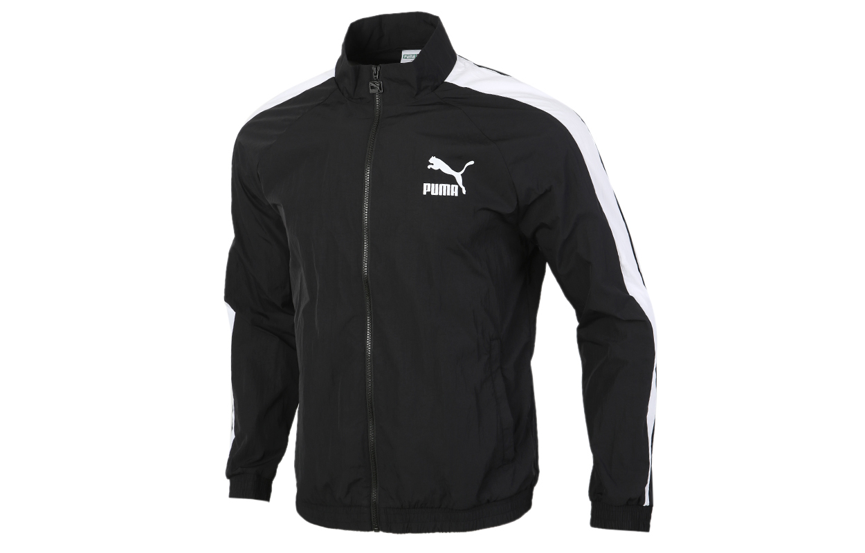 Puma T7 Black Fitness Quick-Dry Logo Track Jacket 599907-01
