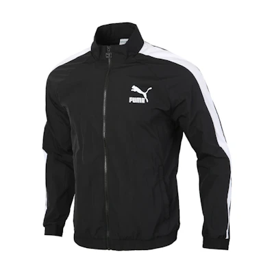 Puma T7 Black Fitness Quick-Dry Logo Track Jacket 599907-01