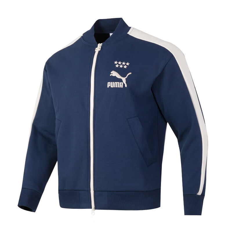 Puma T7 Blue Outdoor Casual Sports Jacket with Logo Design 628094-14