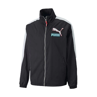 Puma T7 Fandom Track Jacket Black High-Neck Slim Fit Long Sleeve 536109-01