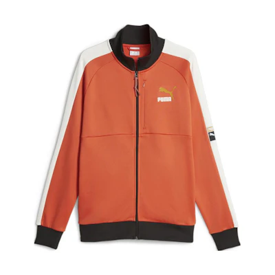 Puma T7 Forward History Orange Track Jacket with Logo & Zipper 621351-39