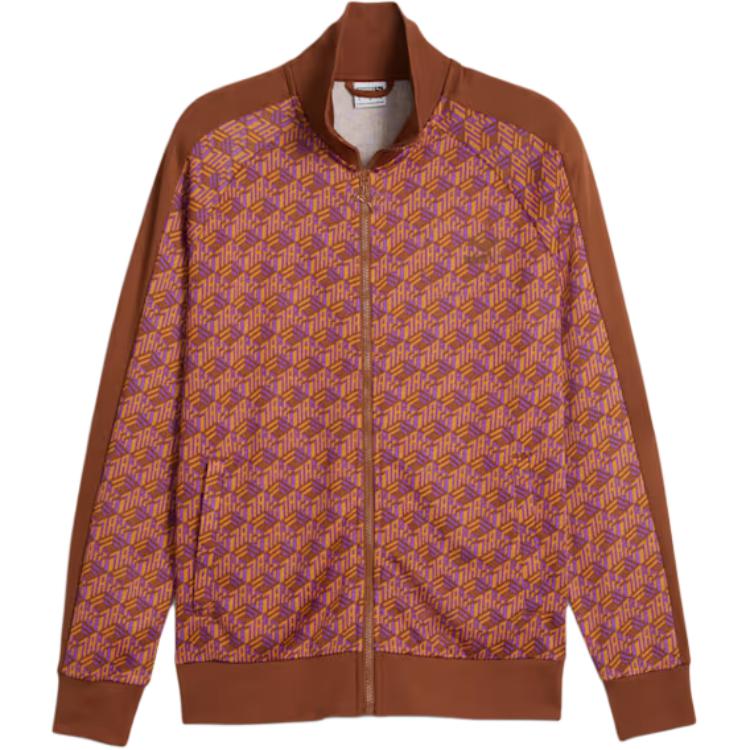 Puma T7 Full-Zip Stand Collar Jacket Brown Long Sleeve Casual Outerwear 625485-81