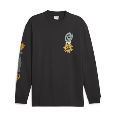 Puma T7 Geometric Crewneck Loose Fit Long Sleeve Sweatshirt 621271-01