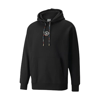 Puma T7 Go For SS22 Logo Print Cotton Hoodie Unisex Black 535374-01