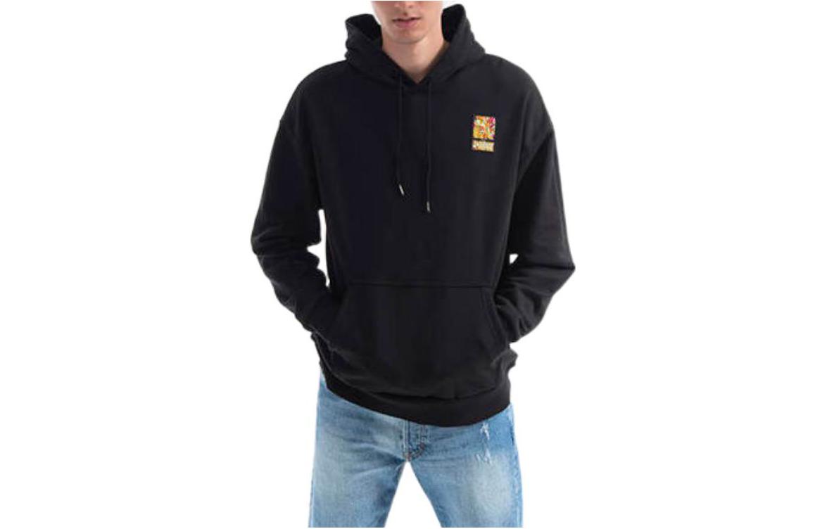 Puma T7 Letter Print Drawstring Hoodie Black 532230-01