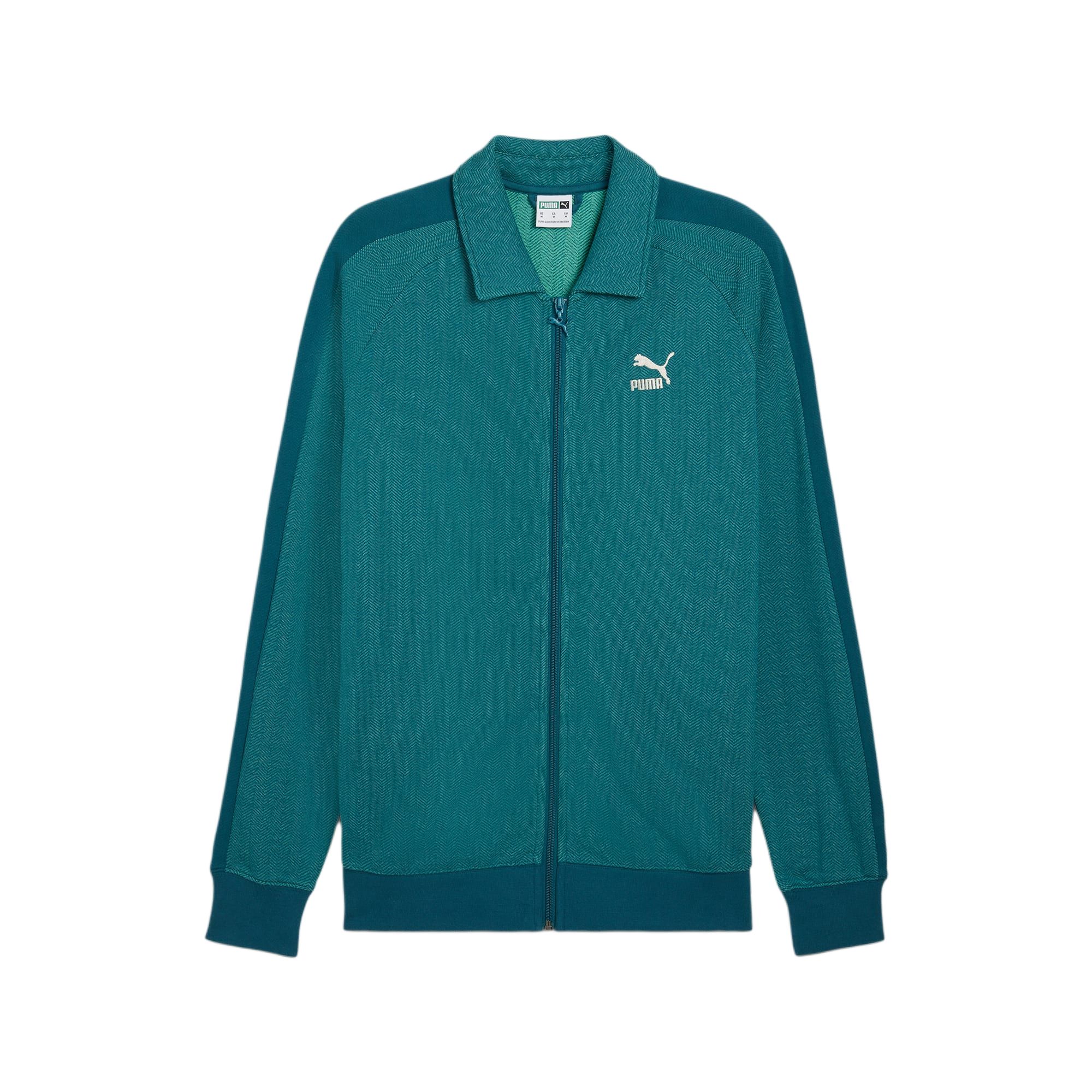 Puma T7 Logo Zip-Up Jacket Green 626397-22