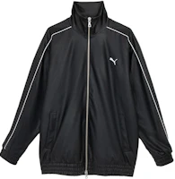 Puma T7 Oversized Pleather Track Jacket Retro Unisex Black Colorblock Design 627191-01 Puma T7 Oversized Pleather Track Jacket Retro Unisex Black Colorblock Design 627191-01