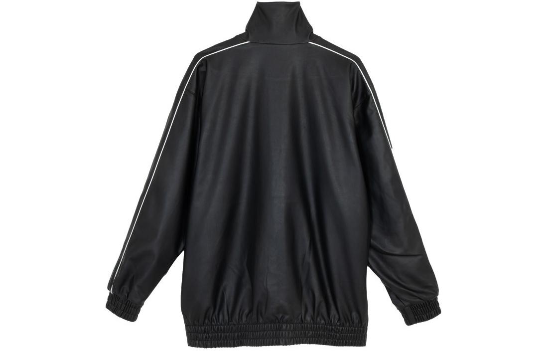 Lookbook Puma T7 復古男女黑色拼色寬版人造皮運動外套 627191-01