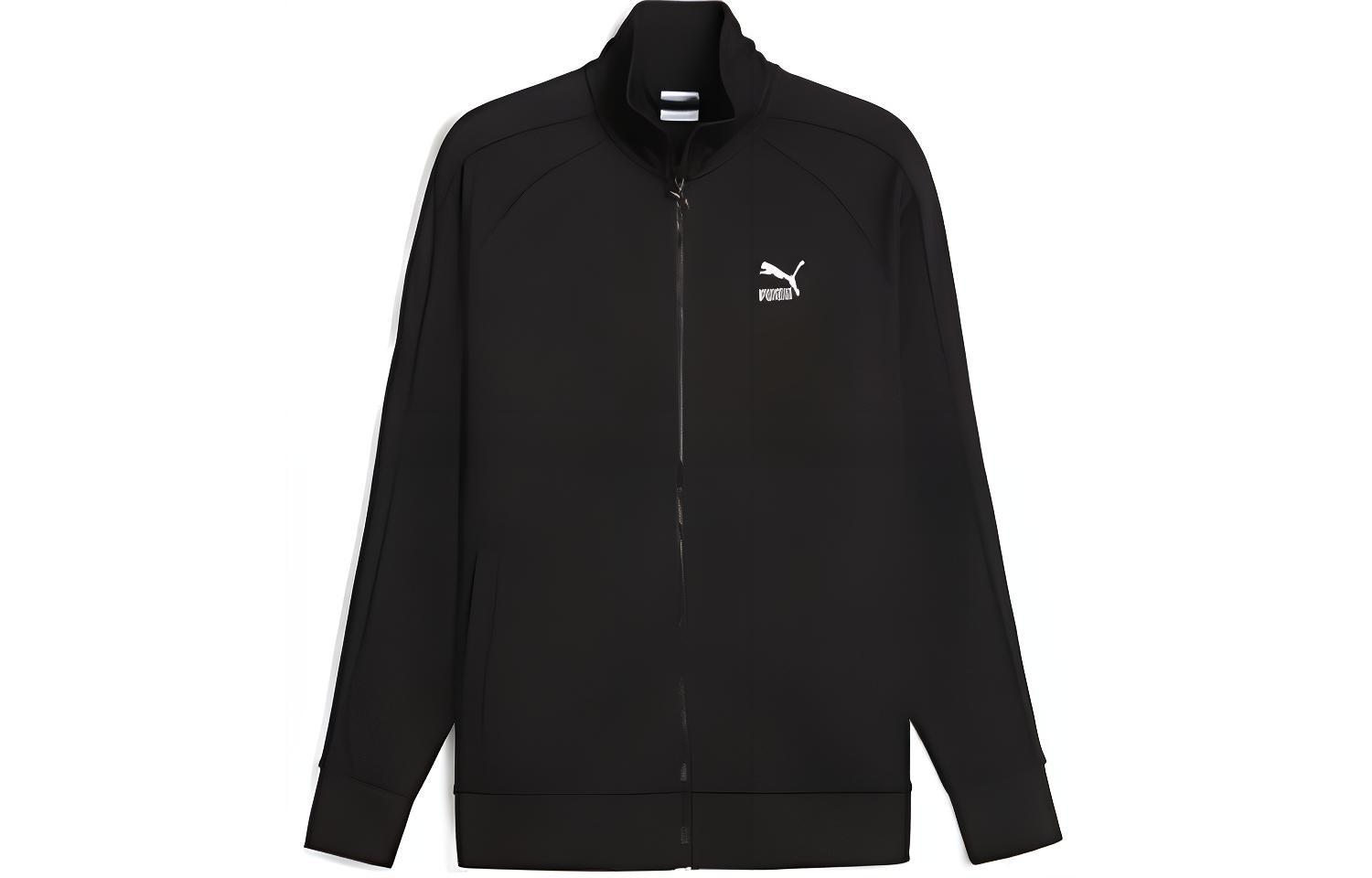 Puma T7 Retro Contrast Zip-Up Track Jacket Black Mens 626164-01