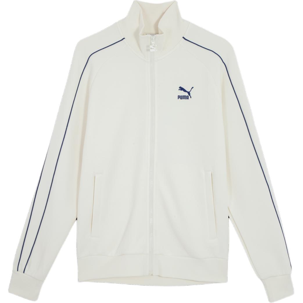 Puma T7 Retro Logo Track Jacket White - Unisex, Comfortable Zip-Up Design 625515-65