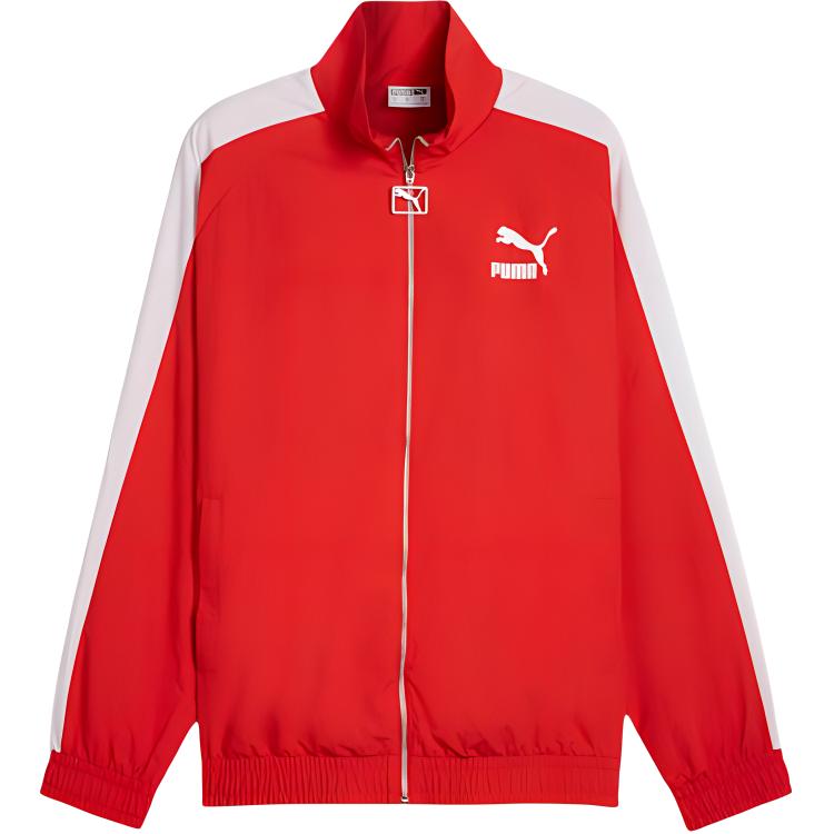 Puma T7 Retro Sports Woven Logo Jacket Red - Unisex 627635-11
