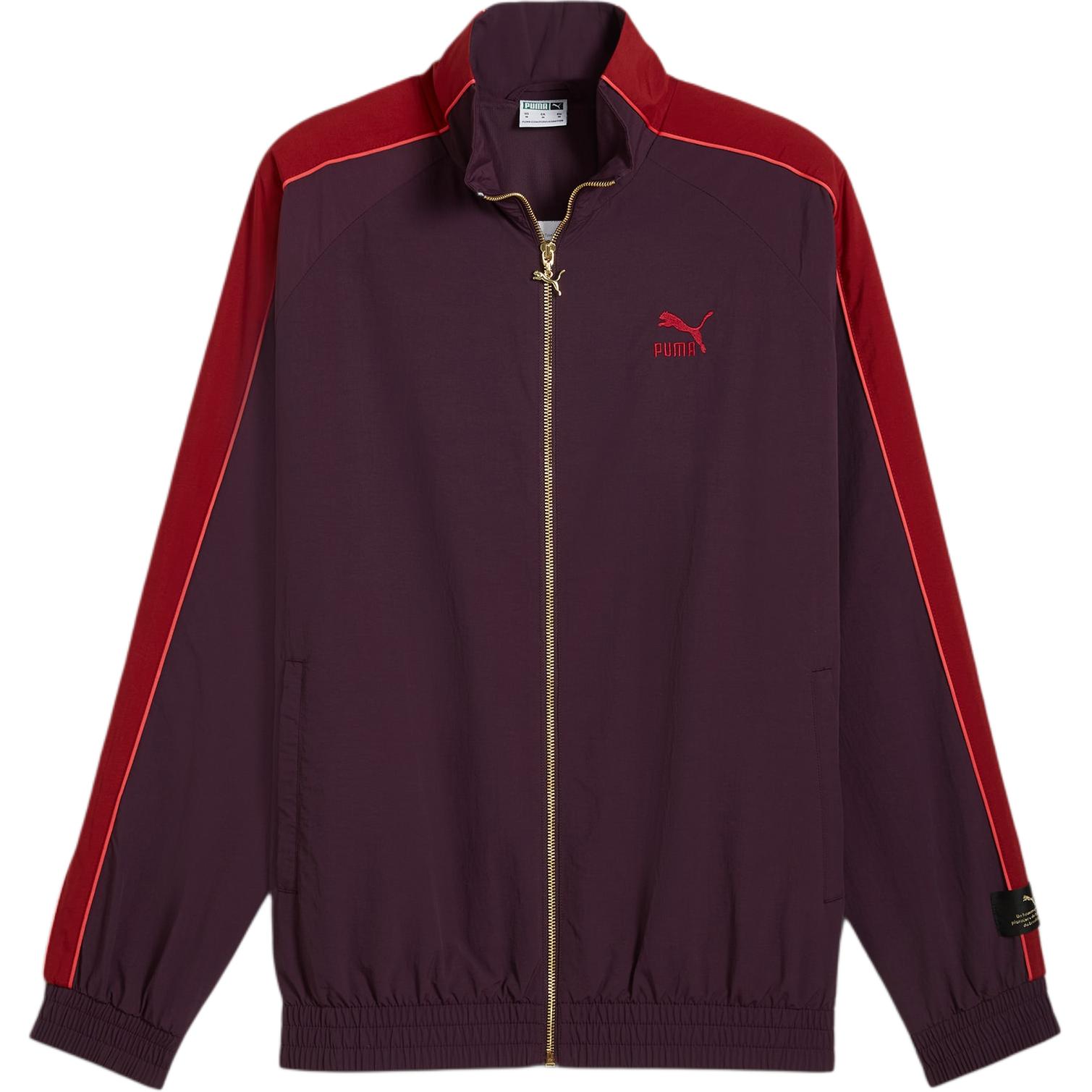 Puma T7 SS24 Play Loud Logo Print Track Jacket Unisex - Midnight Plum Vintage Retro 626719-44