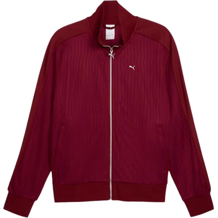 Puma T7 SS24 Players Lane Retro Sports Full-Zip Jacket Red Fashionable Comfort 626659-13