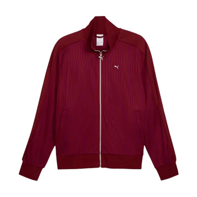 Puma T7 SS24 Players Lane Retro Sports Full-Zip Jacket Red Fashionable Comfort 626659-13