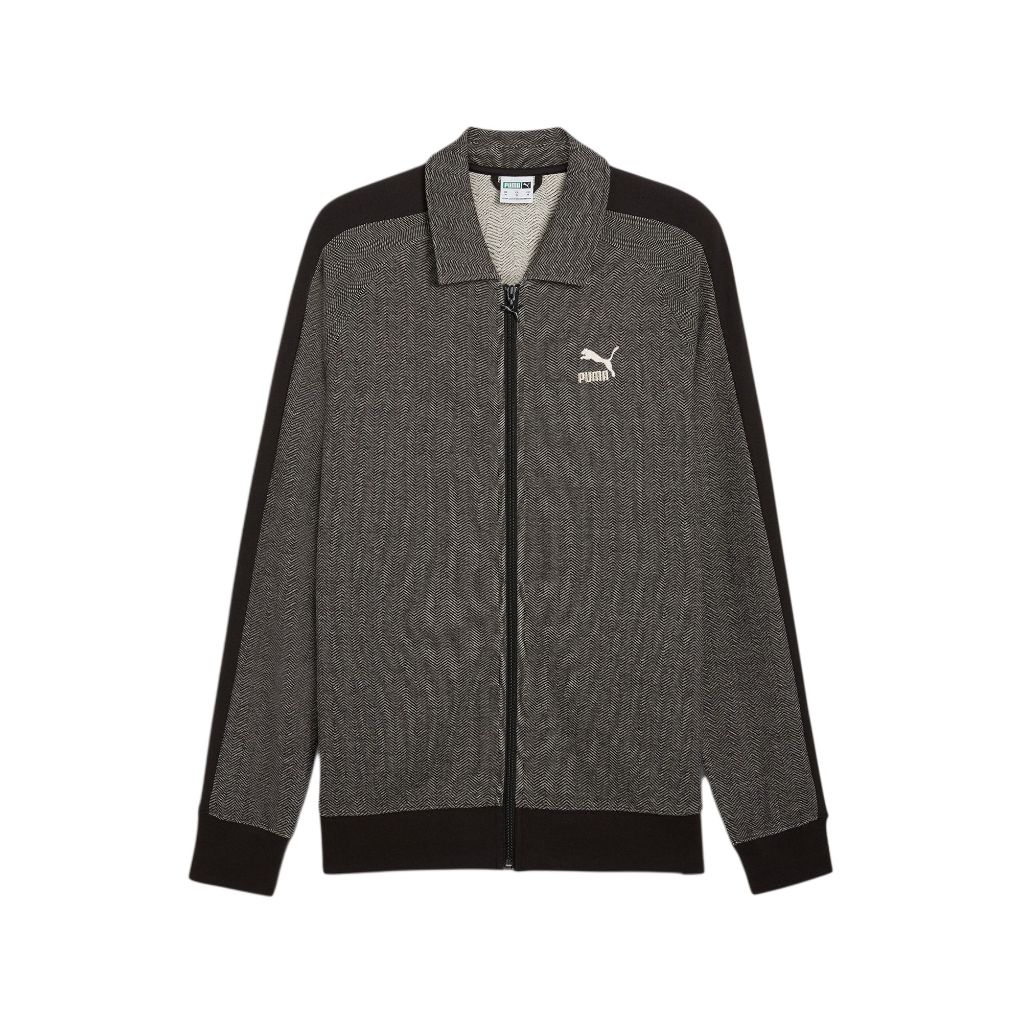 Puma T7 Track Jacket Grey - Zip-Up Long-Sleeve with Collar 626397-01