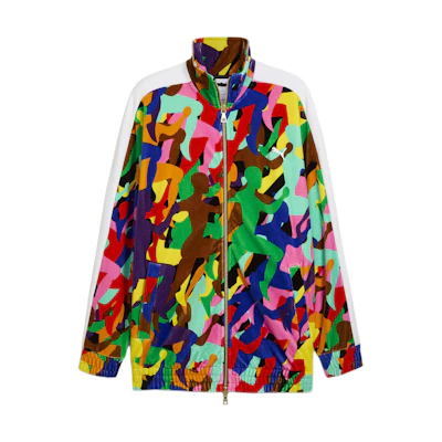 Puma T7 Velour Track Jacket Multicolor Printed Velvet Full-Zip Jacket 627188-01