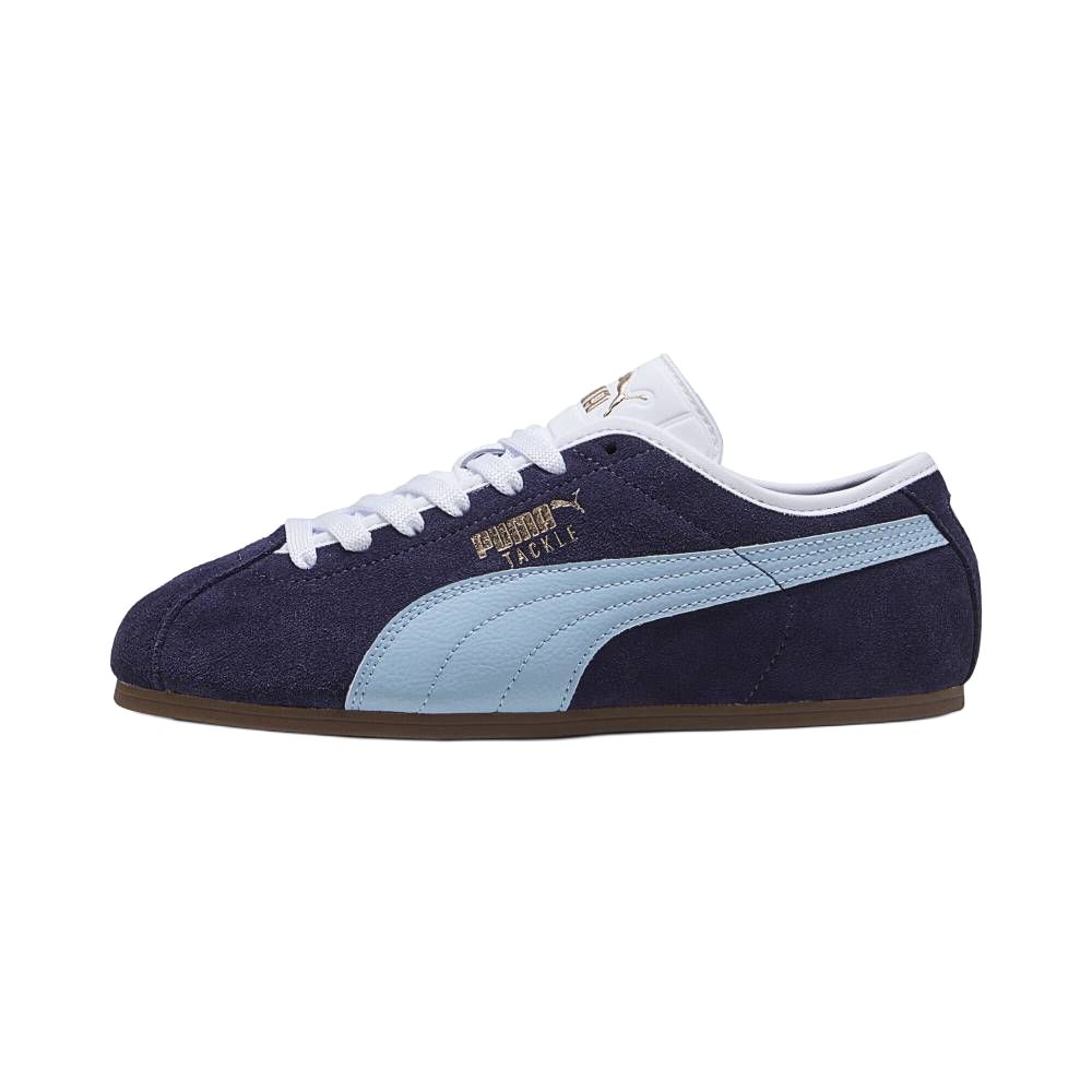 PUMA Tackle Retro Gold Logo Casual Shoes Blue Comfortable Lightweight 404456-09