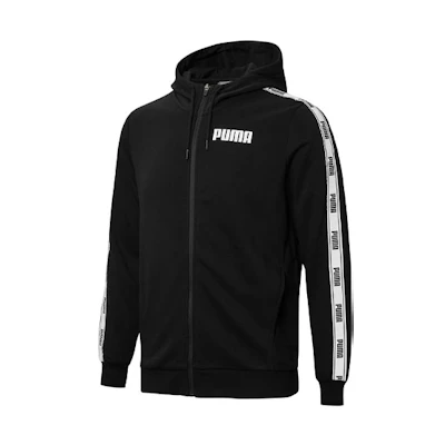 Puma Tape Logo Black Hooded Track Jacket 848720-01