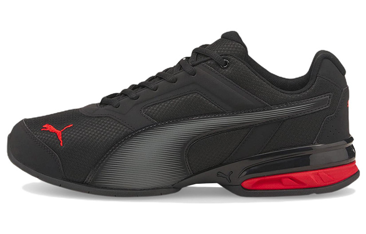 Puma Tazon 7 Low Tops Black Red 195208-07