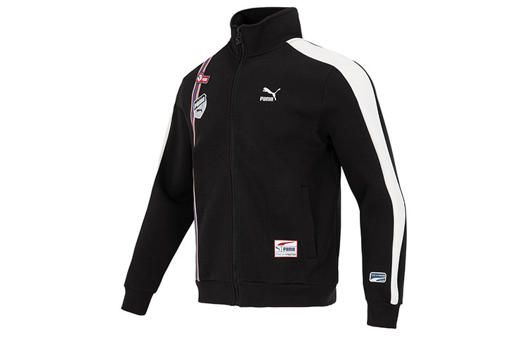 Order Puma 徽章拉鍊運動休閒高領外套 黑色 677375-01