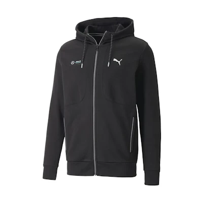 Puma Team Black Logo Graphic Casual Hoodie Jacket 538460-01