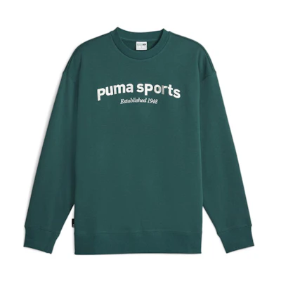 Puma TEAM Crew Fleece Green Embroidered Casual Loose Fit Sweatshirt 625207-43