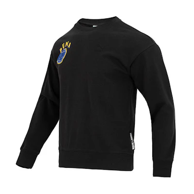 Puma Team Crew Neck Pullover Sweatshirt Black Casual Sportswear Long Sleeve 622275-01