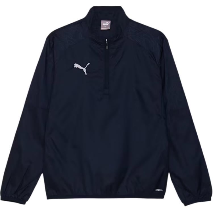 Puma TEAM Final Logo Half-Zip Football Jacket Black Long Sleeve 659123-03