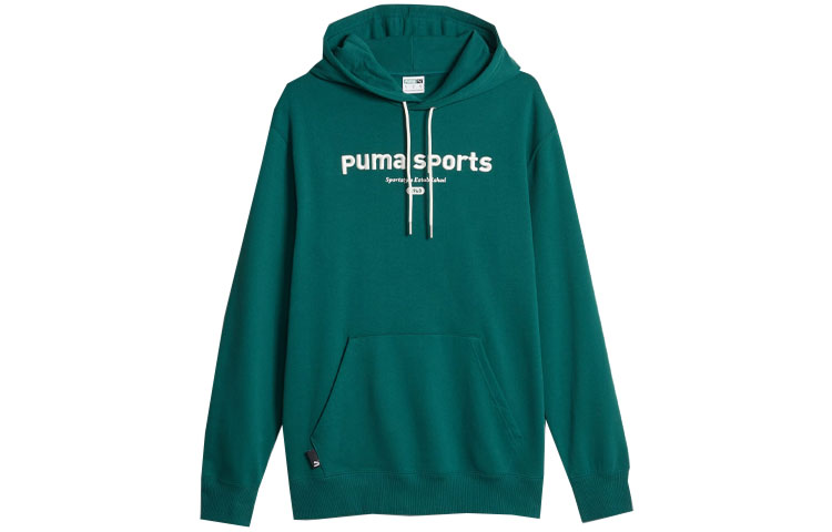 Puma TEAM Hoodie Letter Print Green Long Sleeve Sweatshirt 621322-43